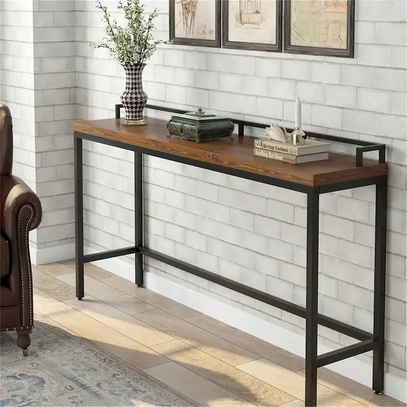 70.9-Inch Narrow Industrial Console Table