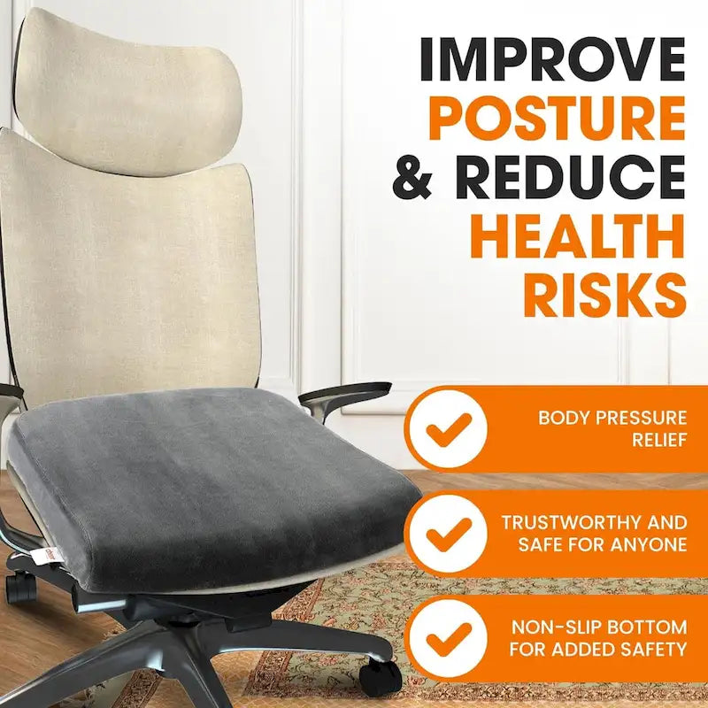 Extra-Large Supportive Memory Foam Seat Cushion