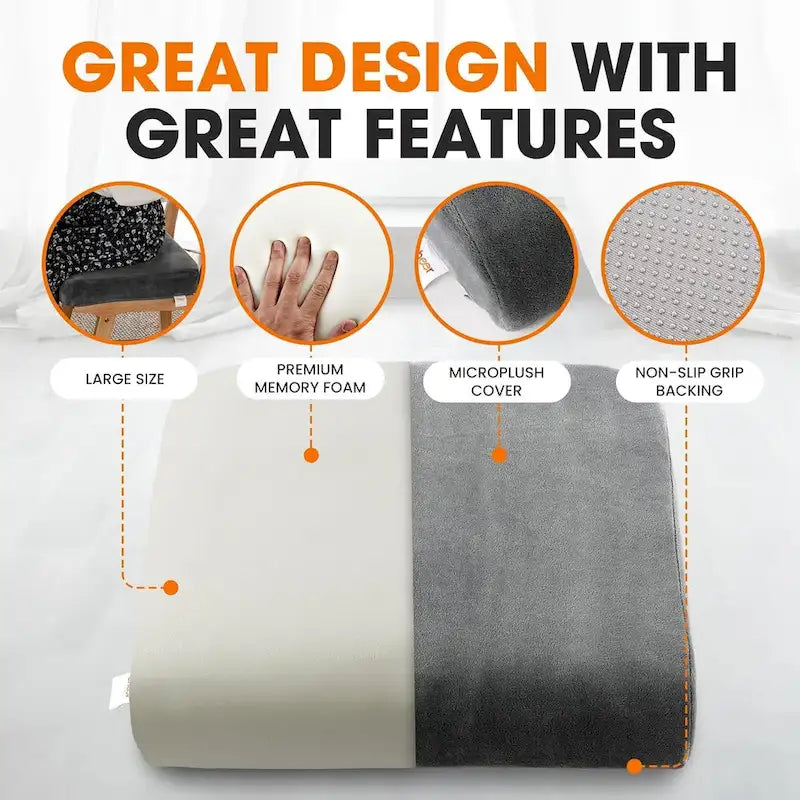 Extra-Large Supportive Memory Foam Seat Cushion