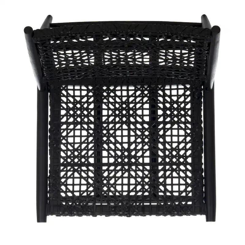 Open Leather Weave Accent Chair
