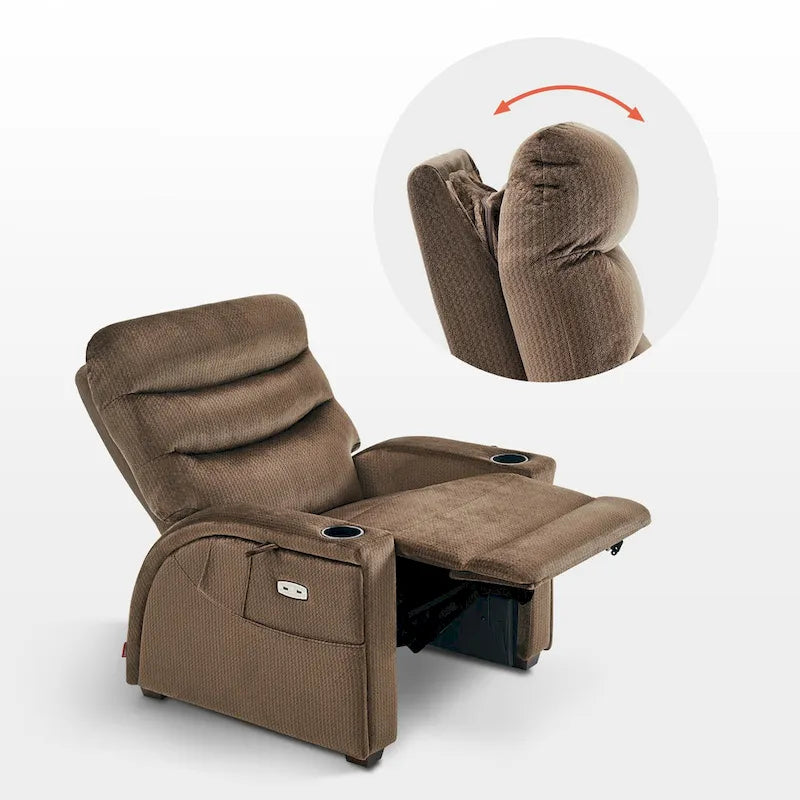Fabric Power Zero Gravity Recliner Chair with Adjustable Headrest