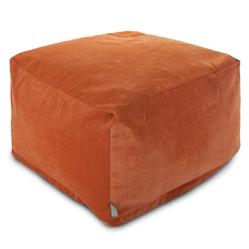 Indoor Velvet Ottoman Pouf