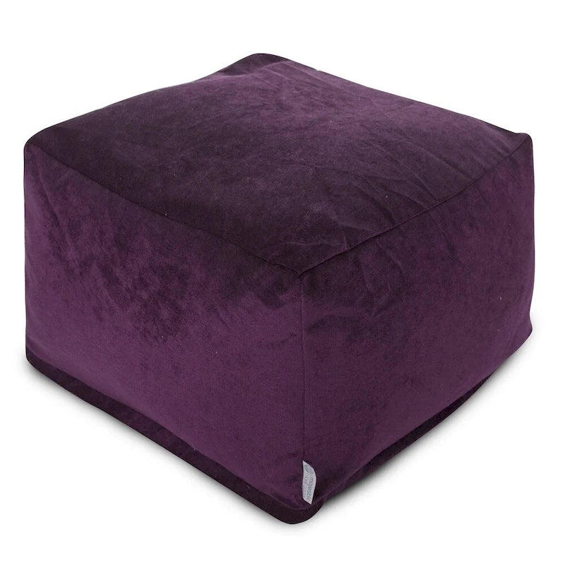 Indoor Velvet Ottoman Pouf