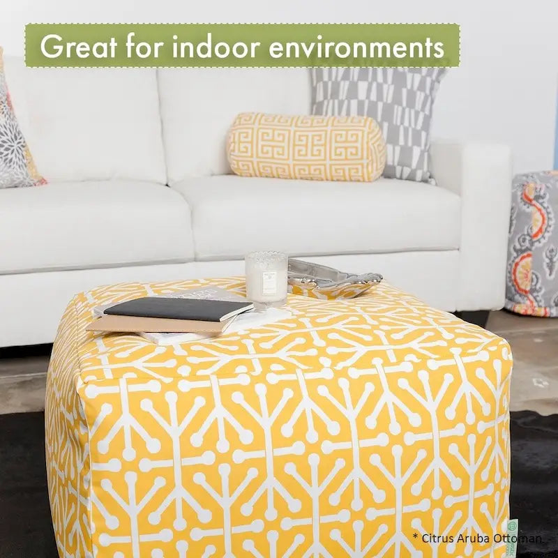 Indoor Velvet Ottoman Pouf