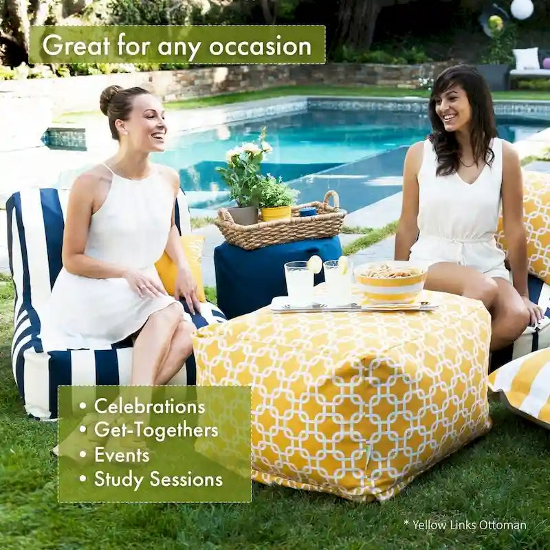 Indoor Velvet Ottoman Pouf