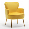 Velvet Accent Chair with Gold Metal Legs