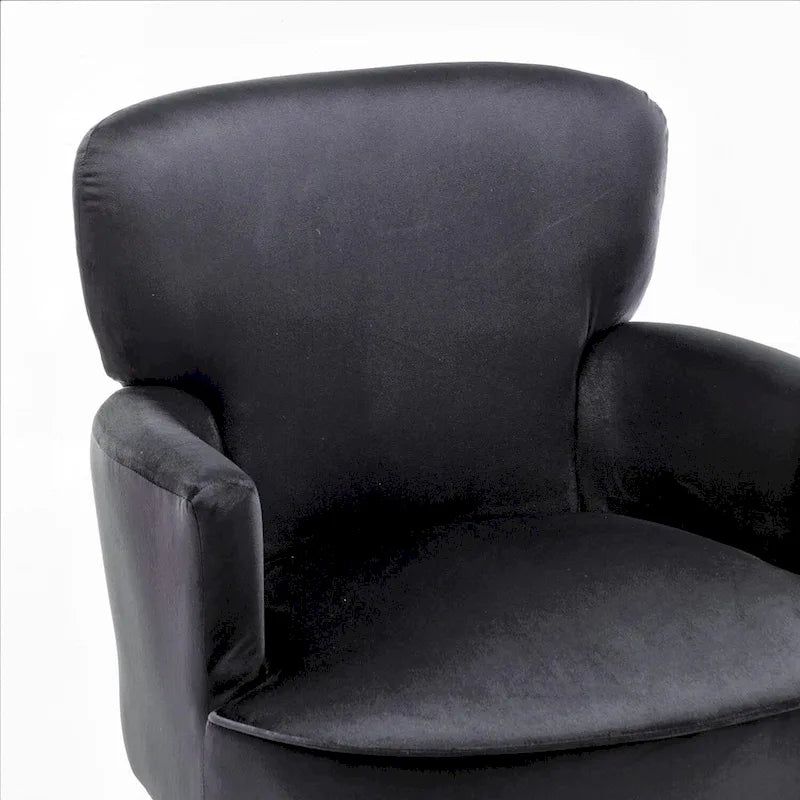 Velvet Accent Chair with Gold Metal Legs