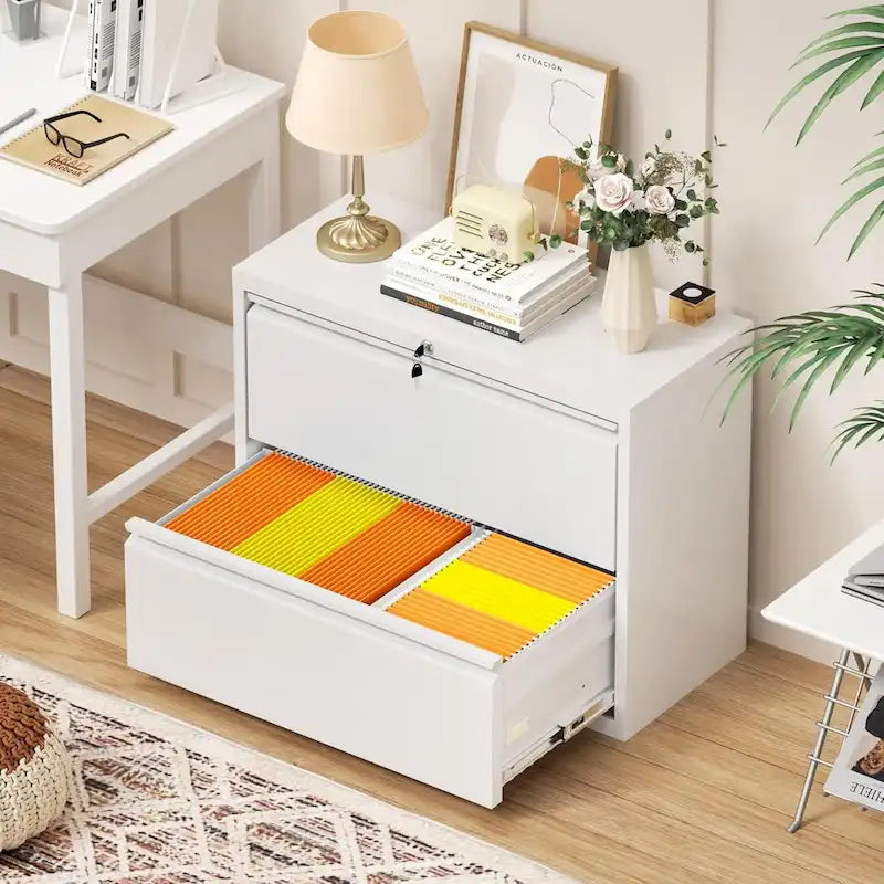 2-Drawer Locking Metal Lateral File Cabinet